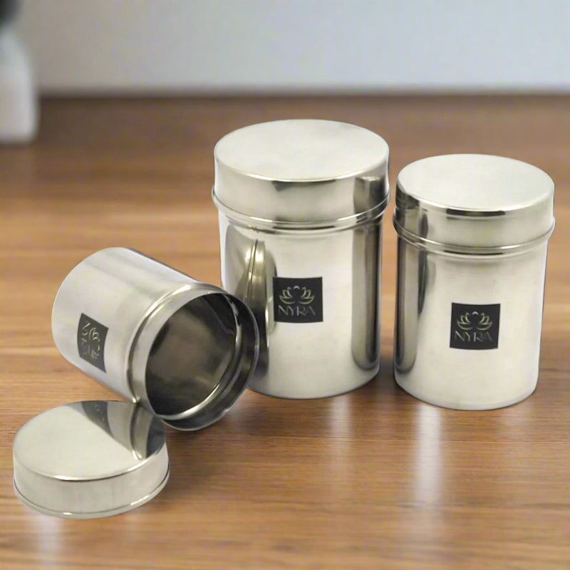 Stainless-Steel Deep Storage Box/Containers/Dibba/Dabba – Storage Container