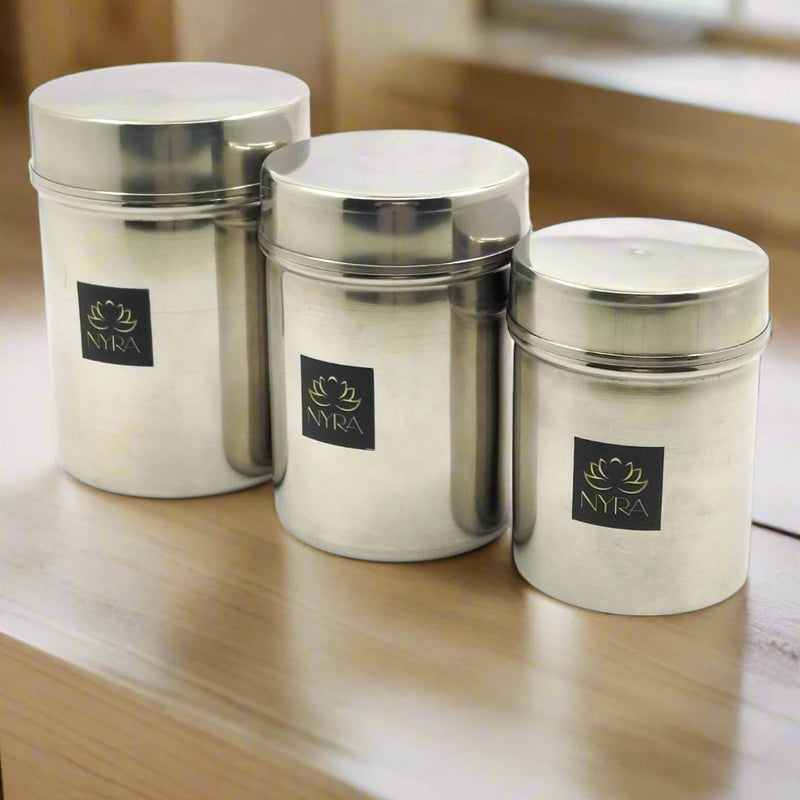 Stainless-Steel Deep Storage Box/Containers/Dibba/Dabba – Storage Container