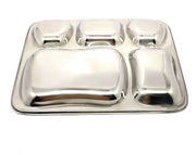 Stainless-Steel Apple shaped 5 in 1 divided compartment Bhojan Thali – Kitchen Utensil