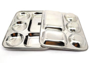 Stainless-Steel Round shaped 5 in 1 divided compartment Bhojan Thali – Kitchen Utensil