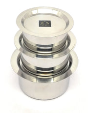 Stainless Steel Induction Bottom Bhagona Set