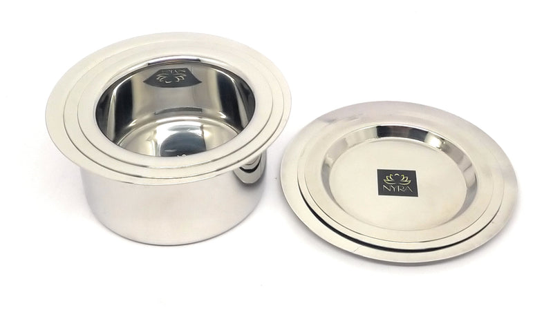 Stainless Steel Induction Bottom Bhagona Set