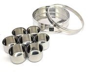 Nyra Stainless Steel Masaldani/Spice Box With See-Through Lid with 7 storing bowls – Serving Bowl