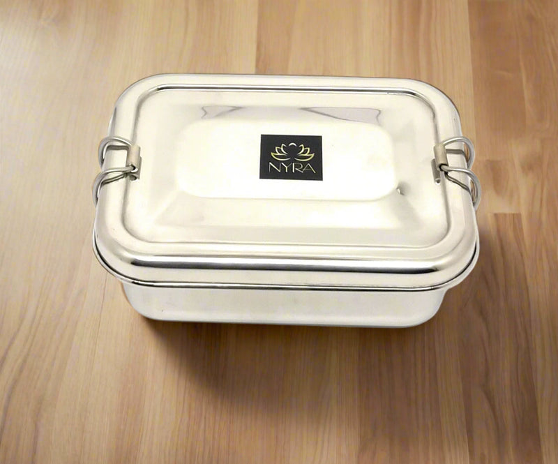 Stainless Steel Food Pack Lunch Box with Locking Clip – Storage Container