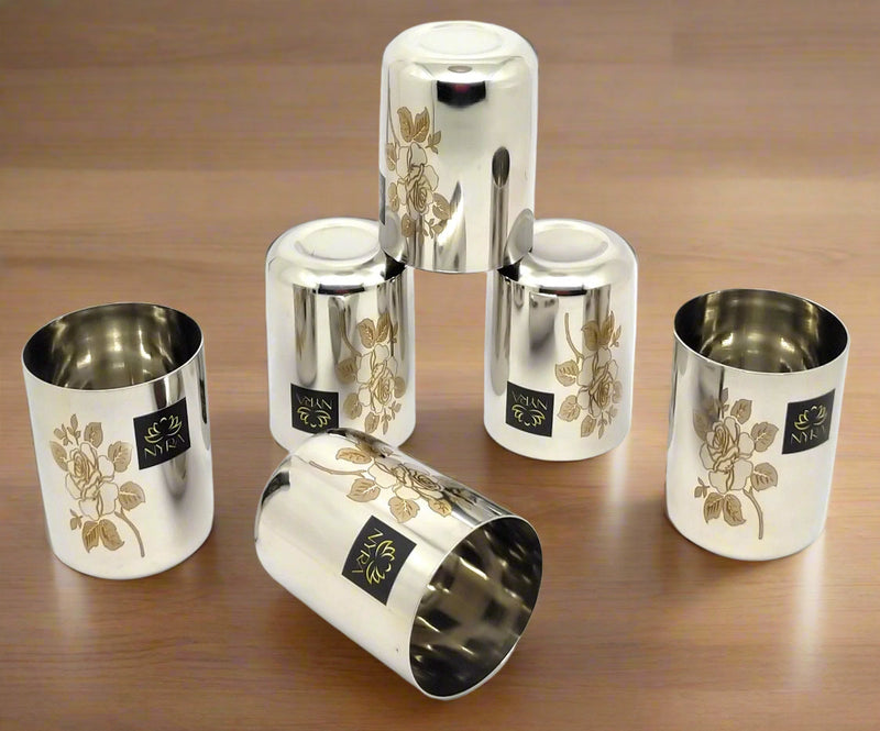 Stainless Steel Tumbler/Glass Set – Drinking Tumbler