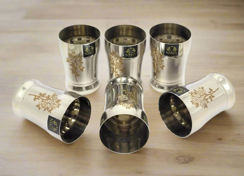 Stainless Steel Glass /Tumbler for Water 400 ML each – Drinking Tumbler
