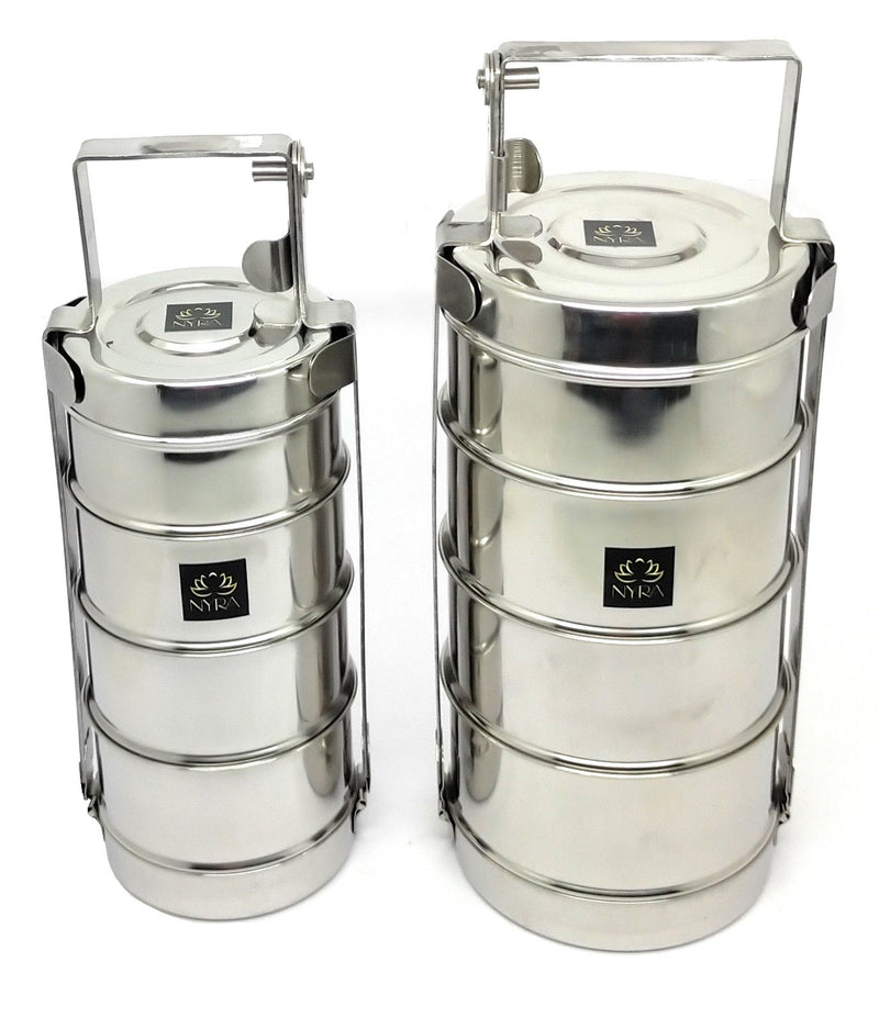 Stainless Steel 4-Tier Tiffin Box – Storage Container