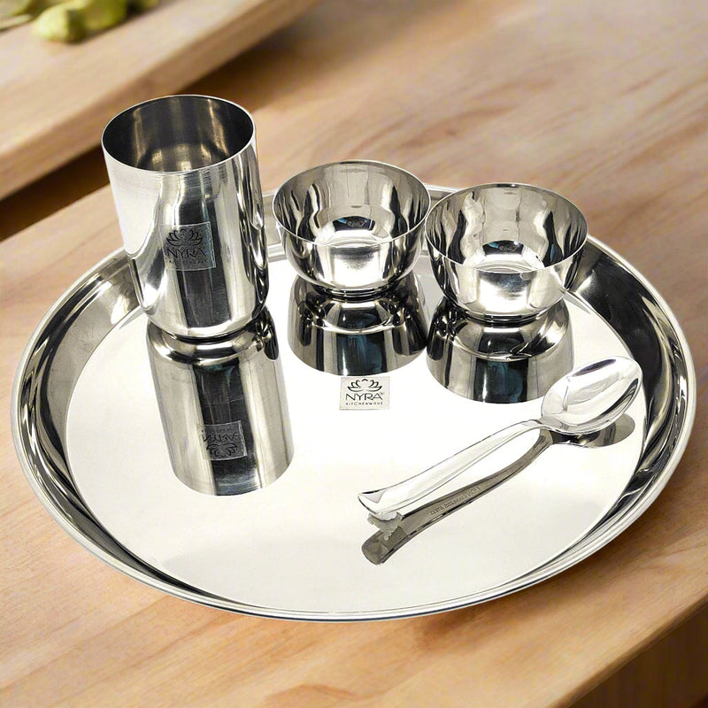 Stainless Steel Premium Thali/Dinner Set of 5-pcs