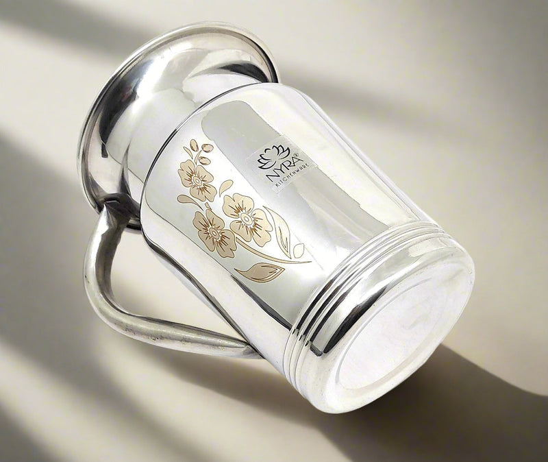 Stainless Steel Floral Lazer Jug – Kitchen Utensil