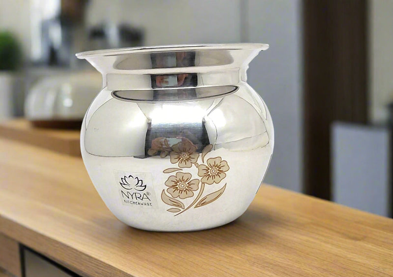 Stainless Steel Laser Printed Lota