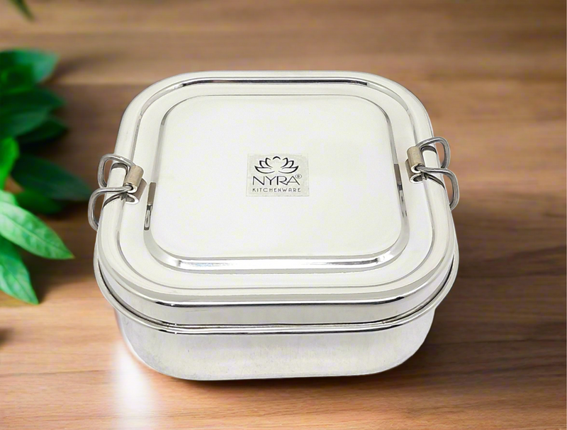 Stainless steel Double Decker tiffin box – Kitchen Utensil