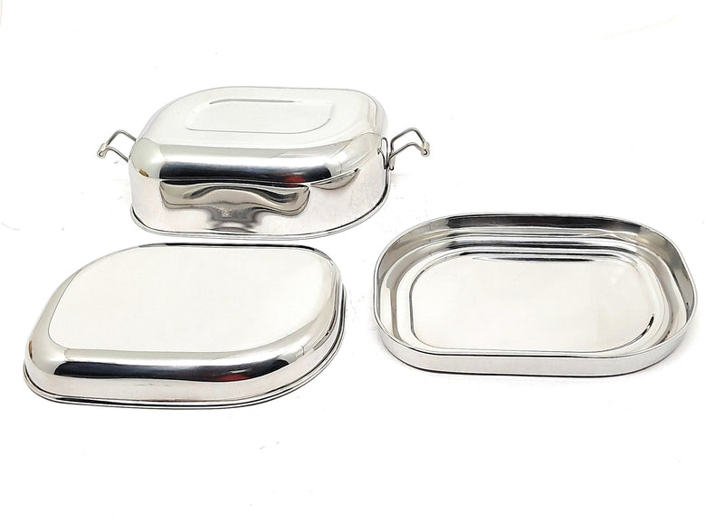 Stainless Steel Double Decker Lunch Box – Storage Container