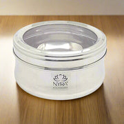 Stainless Steel Belly Box with Transparent Lid – Storage Container