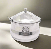 Stainless Steel Ghee Pot With Spoon – Cooking Spoon