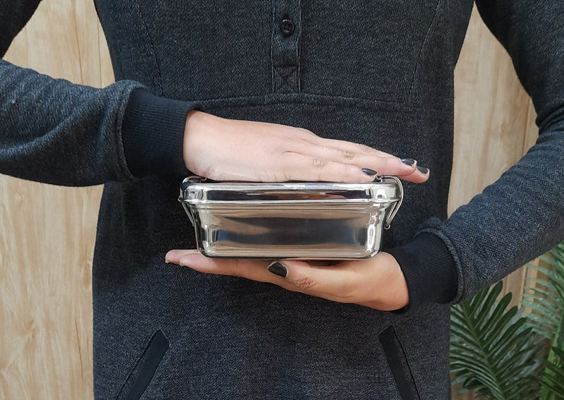 Stainless Steel Food Pack Lunch Box with Locking Clip – Storage Container