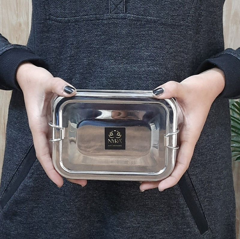 Stainless Steel Food Pack Lunch Box with Locking Clip – Storage Container