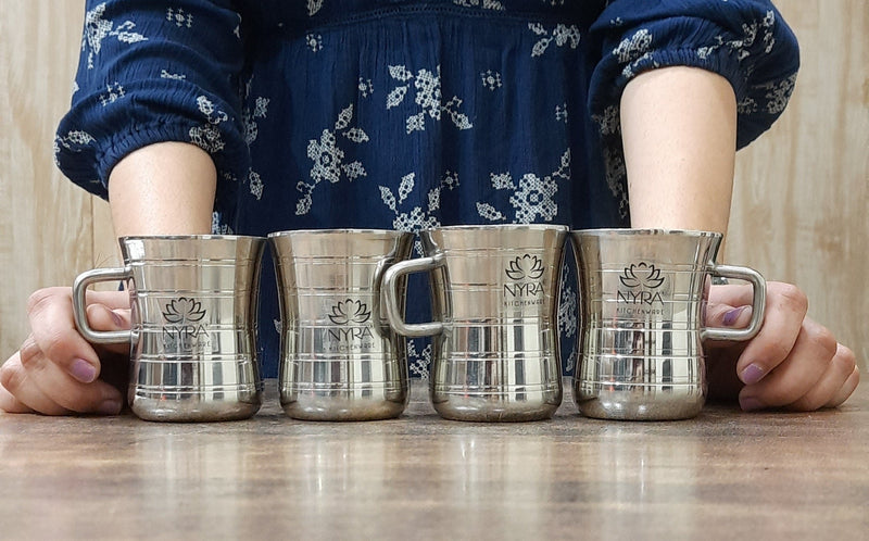 Stainless Steel Double-Walled Tea/Coffee Mug Set – Kitchen Utensil