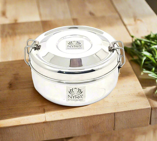 Stainless Steel Round Lunch Box - Stylish, – Storage Container