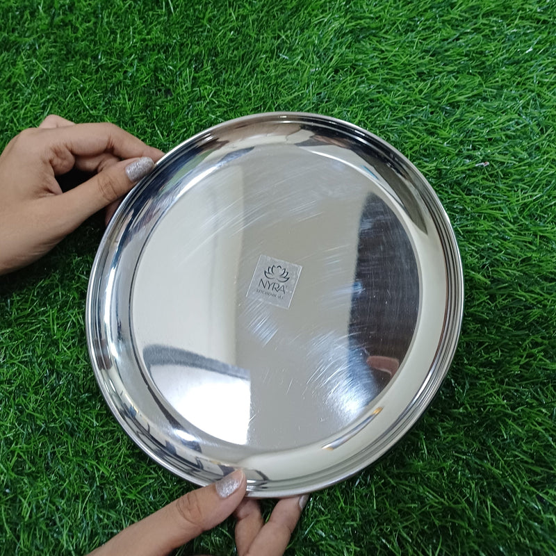 Stainless Steel Plates Set -  Heavy Gauge Quarter Plates