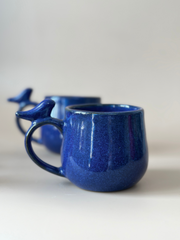 Nurture India Indigo Little Birdie Glazed Beverage Cup 7-oz