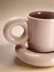 Nurture India Dusty Pink Cups Saucer 7-oz