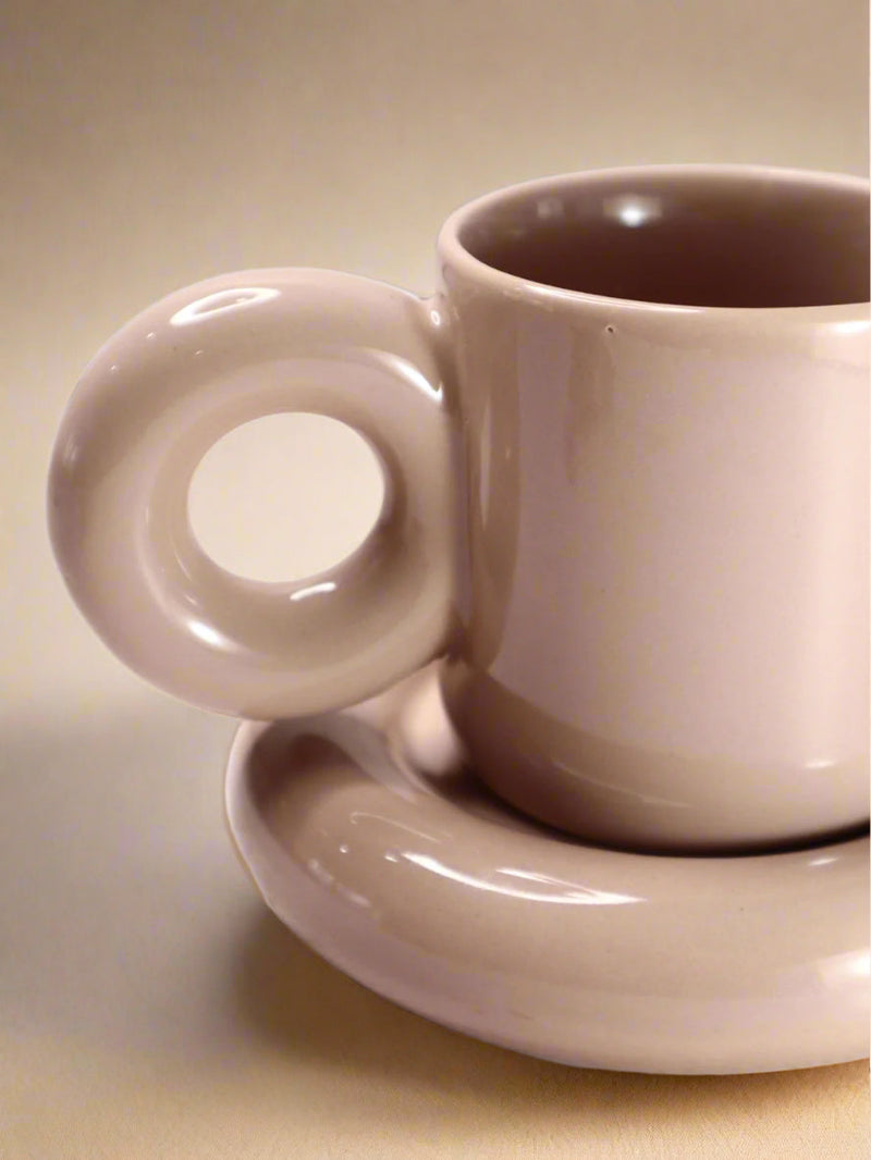 Nurture India Dusty Pink Cups Saucer 7-oz