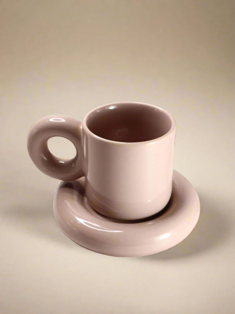 Nurture India Dusty Pink Cups Saucer 7-oz