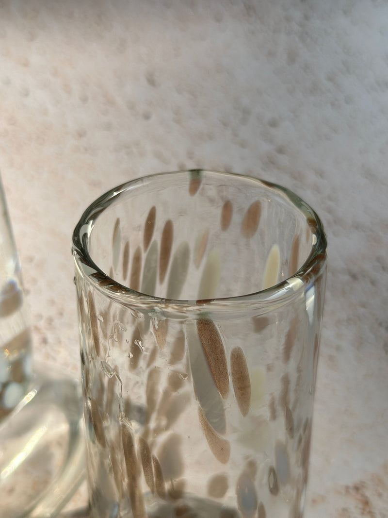 Nurture India Vintage White Gold Highball Glasses 4-Piece Set