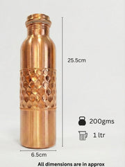 Pure Hammered Copper Water Bottle – Copper Water Bottle