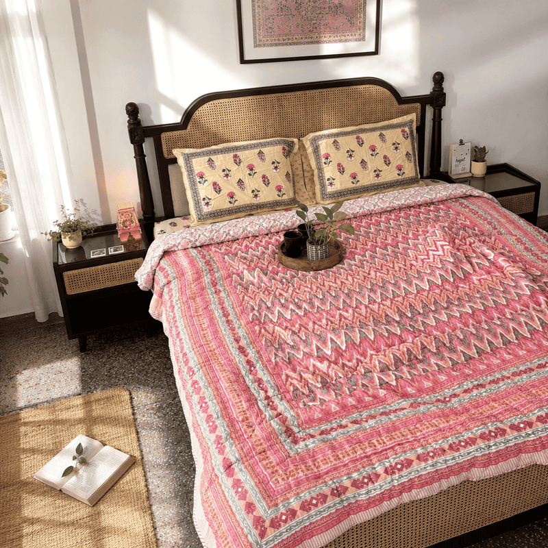 local-kala-niyati-pink-double-bed-razai-comforter