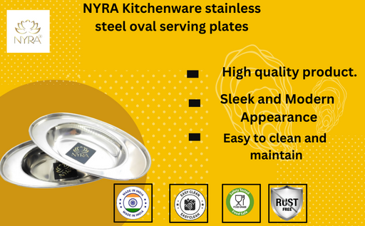 Stainless Steel Serving Plate Set – Kitchen Utensil