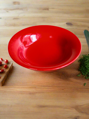 Nurture India Have It All Pasta Bowl Bright Red