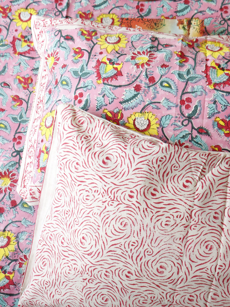 local-kala-gulabi-jaal-handblock-bedsheet-100x108-inches