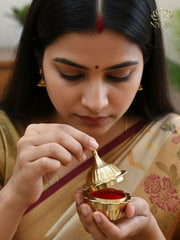 Traditional Brass Sindoor Dani/Kumkum Box – Sindoor Box