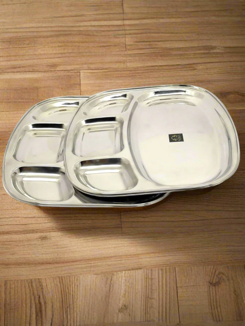 Stainless-Steel rectangle-shaped Bhojan Thali – Kitchen Utensil