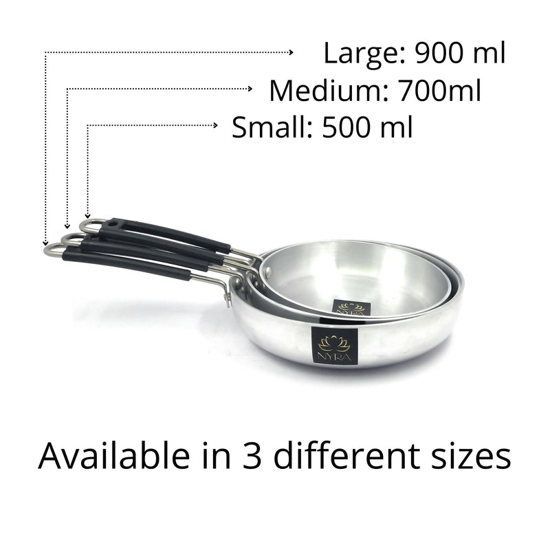 Aluminum Induction Fry Pan with Stainless-steel lid 
