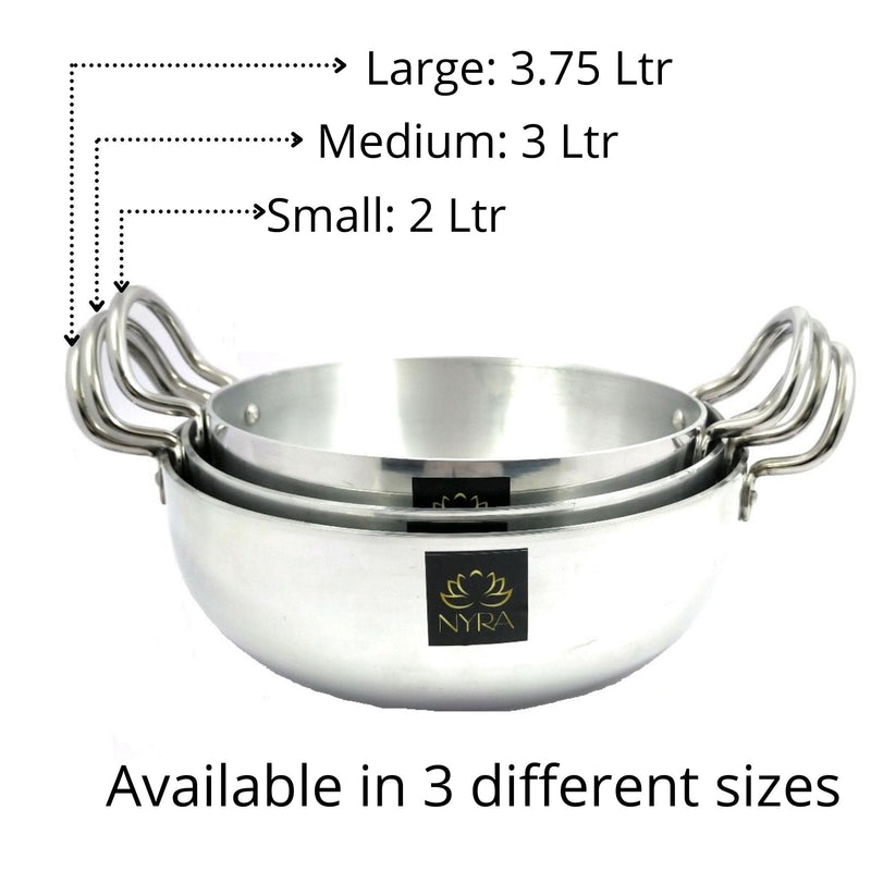 Aluminium Induction Base Kadhai 
