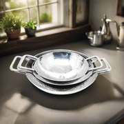Stainless Steel Hammered Finish Kadhai – Cooking Wok