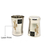 Stainless Steel Floral Laser-Printed Glass/Tumbler – Drinking Glass