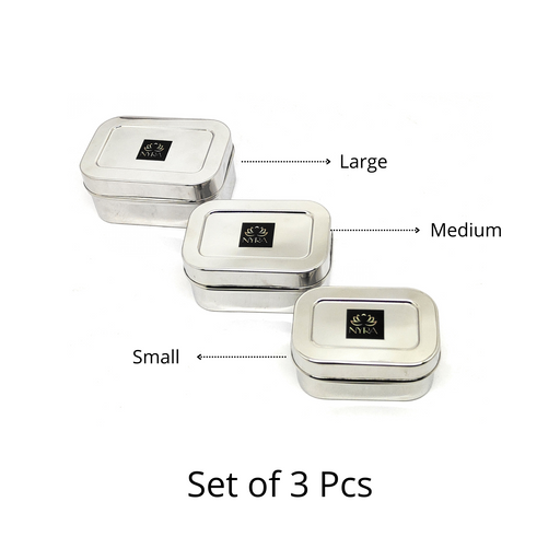 Stainless Steel Mini Rectangle Storage Box/Containers With Lid – Storage Container