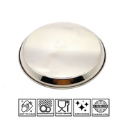 Stainless Steel Plates with Glossy Outer Finish - Set for Lunch/Dinner – Kitchen Utensil