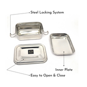 Stainless Steel Food Pack Lunch Box with Locking Clip – Storage Container
