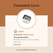  Stainless Steel Square Paneer Maker Set | Mould & Strainer with Top Press Lid