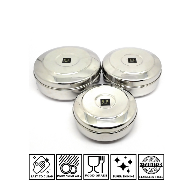 Stainless Steel Chapati Box Set – Chapati Storage Box