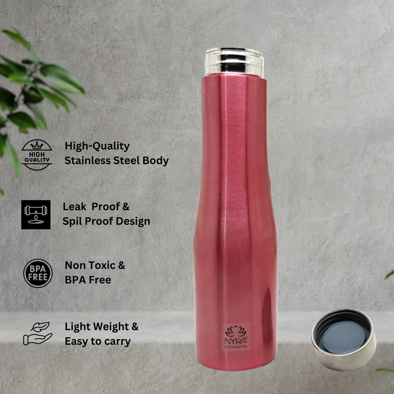 Premium Stainless Steel Pink Fridge/Refrigerator Water Bottle – Water Bottle