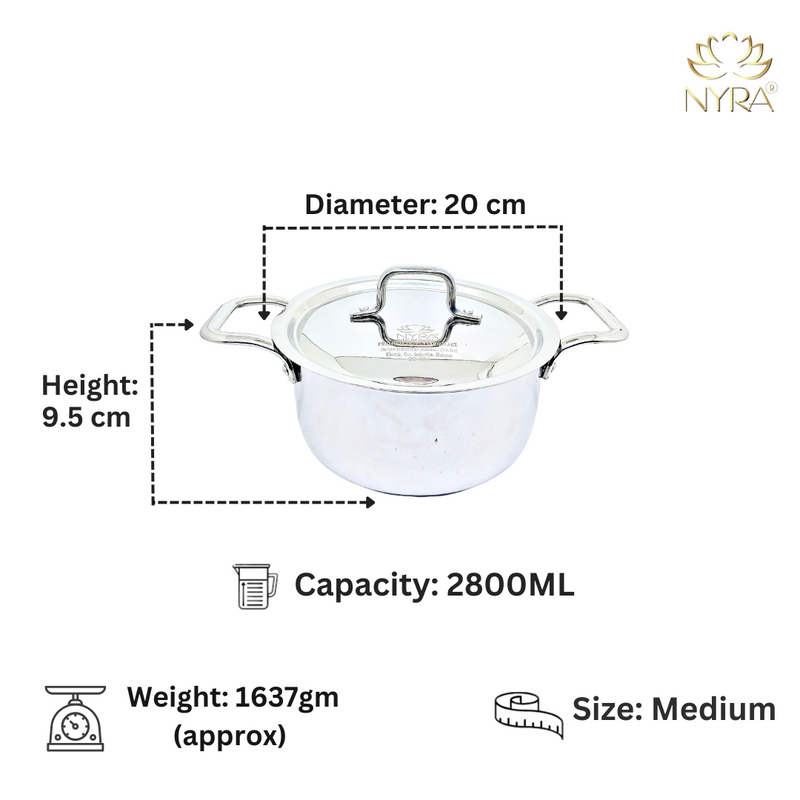 Triply Stainless Steel Saucepot/Bonton/Cooking Pot – Kitchen Utensil