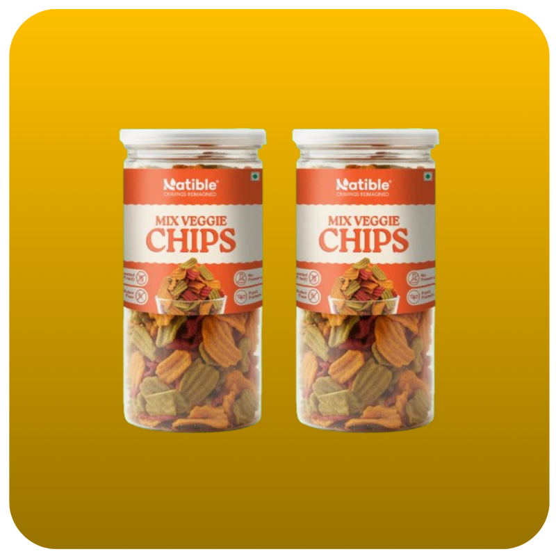 Natible Mix Veggie Chips Variety Pack – Crunchy Savory Snack (4.94 oz)