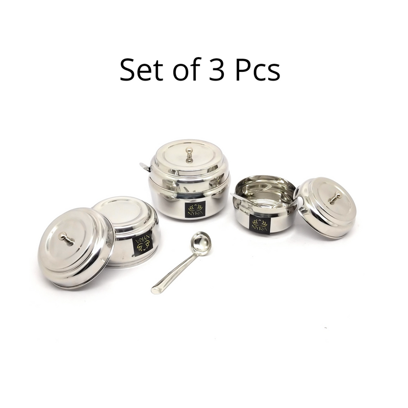 Stainless Steel Ghee Pot & Oil Container – Storage Container