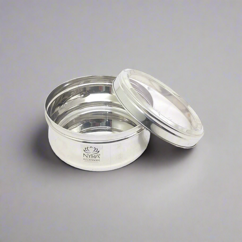 Stainless Steel Belly Box with Transparent Lid – Storage Container