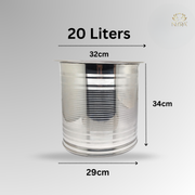 Stainless Steel Atta Storage Container/Box/Drum/Pawali with Airtight Lid – Storage Container